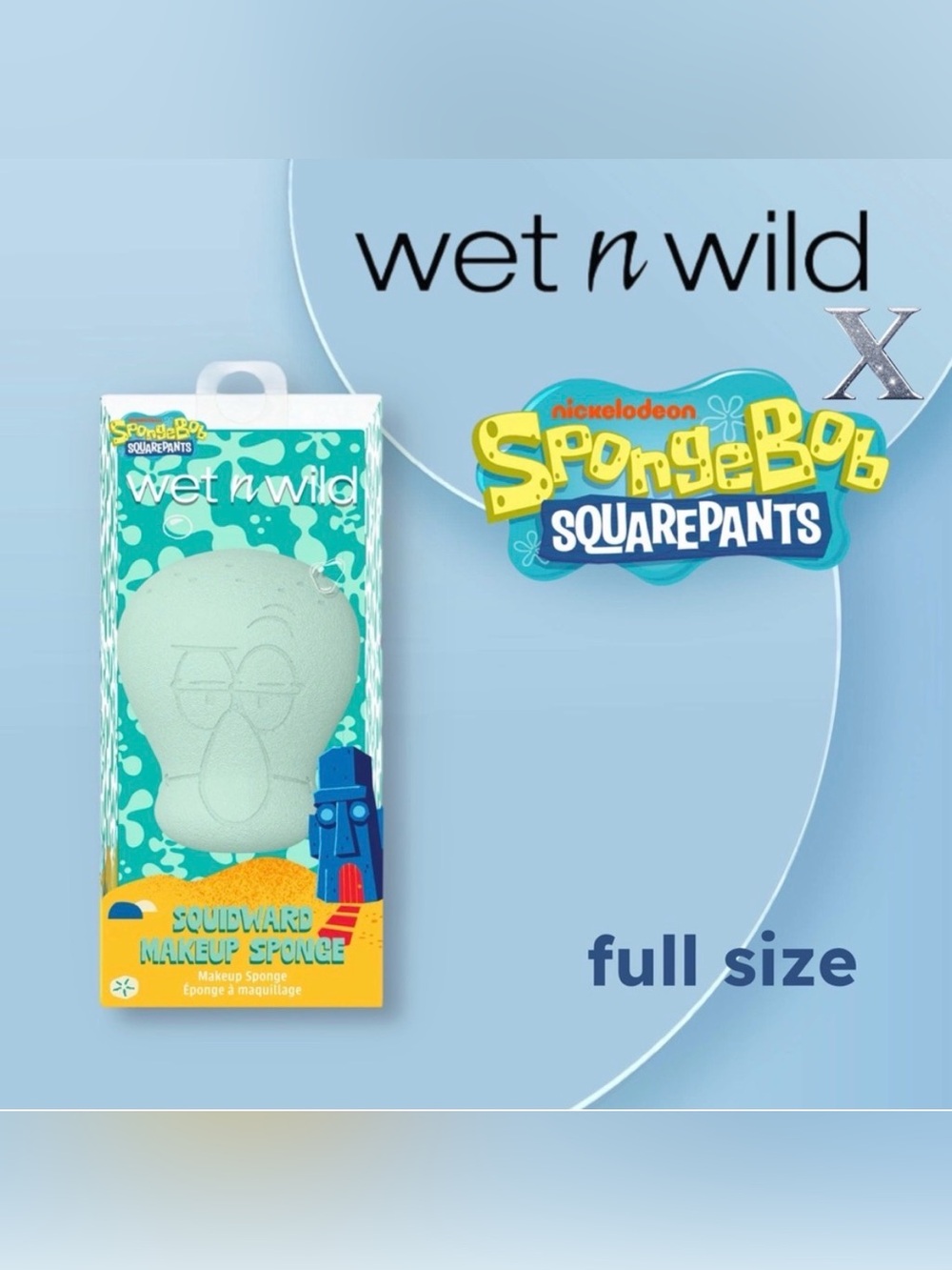 🇺🇸🆕📦NIB WET N WILD x SPONGEBOB | SQUIDWARD MAKEUP SPONGE Collectible